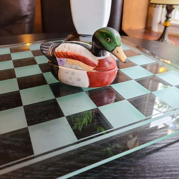 Duck Mallard Ceramic Figural Trinket Box - Picture 3 of 13